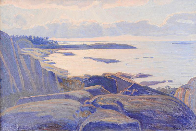 Aron Gerle Skargardsmotiv Norge oil painting art
